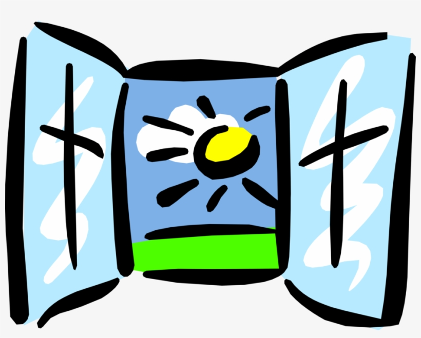 Sun Shinning Through Open Window Royalty Free Vector - Window With Sun Png, transparent png