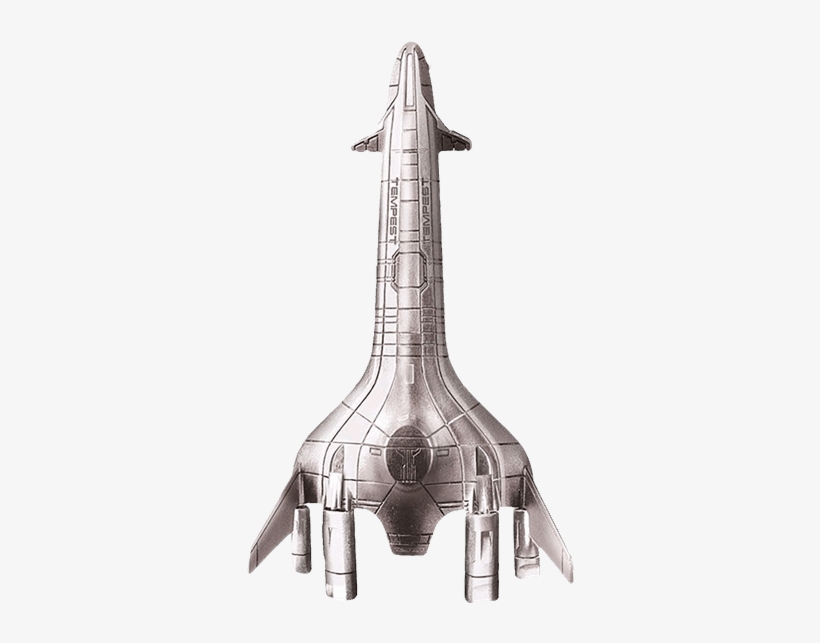 Mass Effect Andromeda Tempest Ship Replica Silver (limited, transparent png