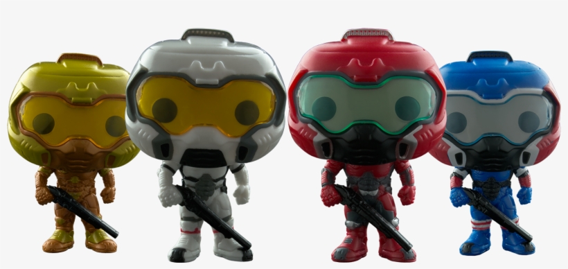 Space Marine Variants Squad Pop Vinyl Bundle - Funko Pop! Games - Doom #90 Space Marine (astronaut), transparent png
