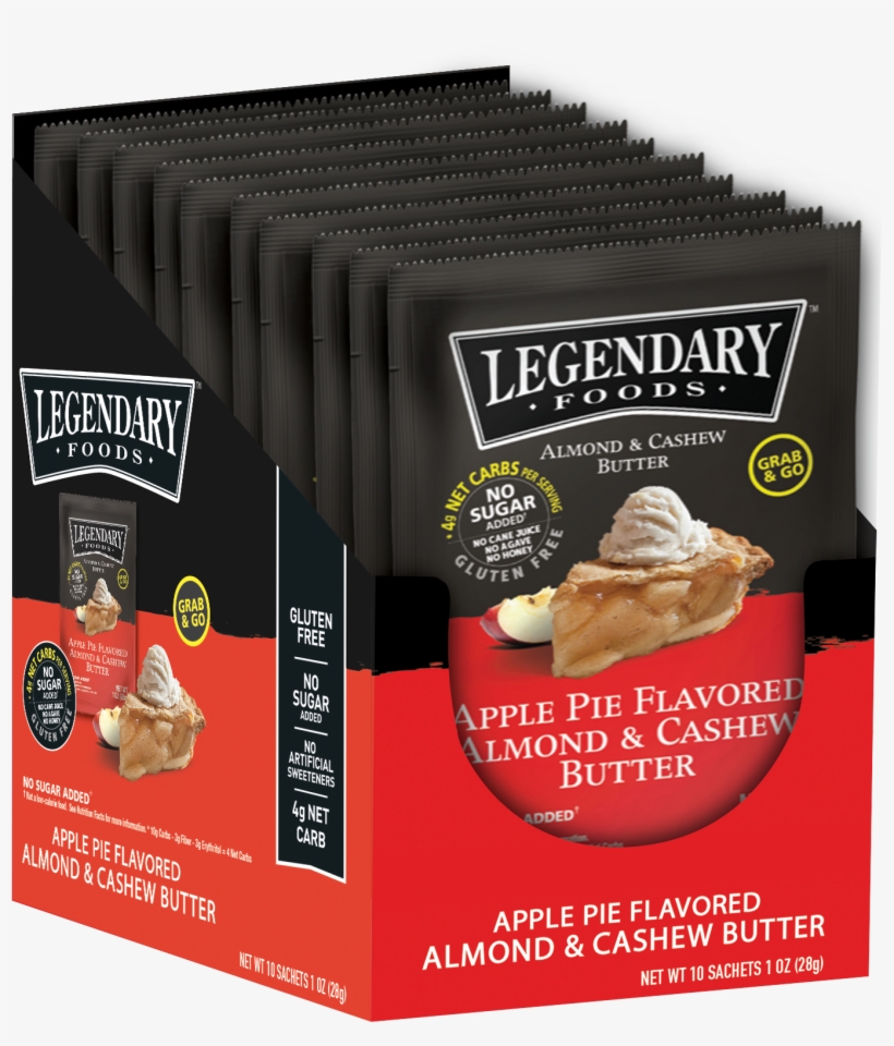 Apple Pie Almond & Cashew Nut Butter Squeeze Packs, transparent png