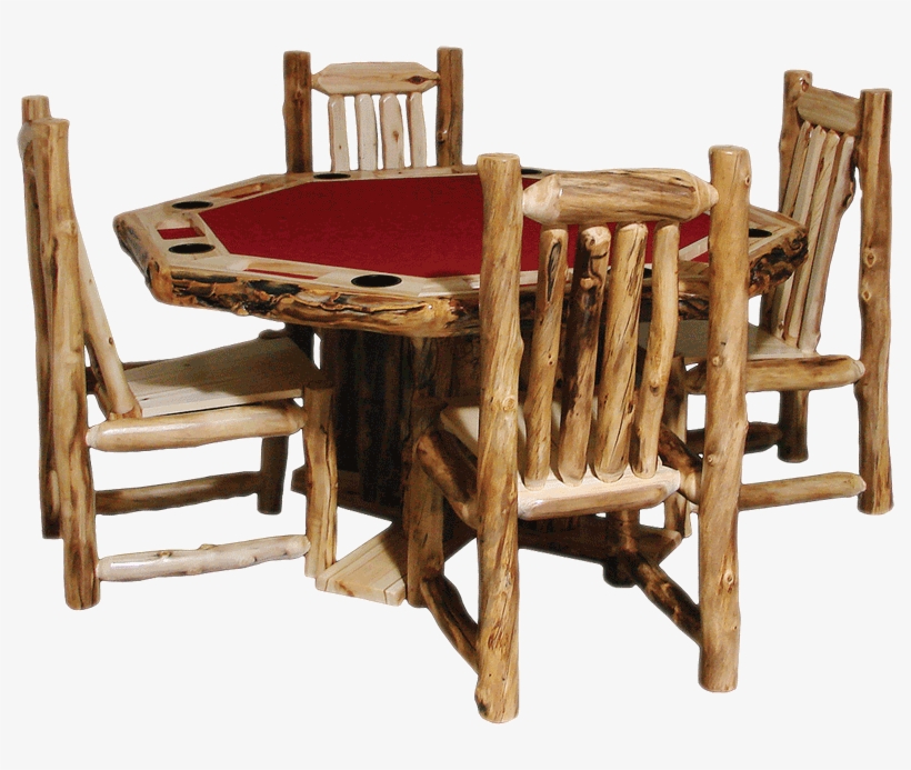 Aspen Log Round Poker Table - Poker Table, transparent png