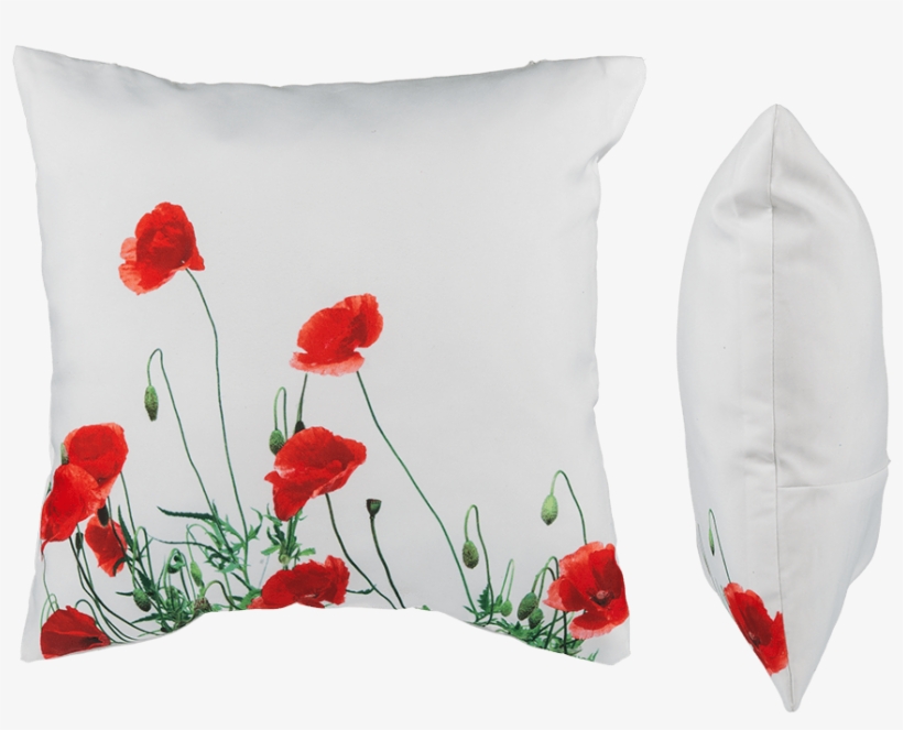 Coussin Décoratif Avec Coquelicots En Motif, transparent png