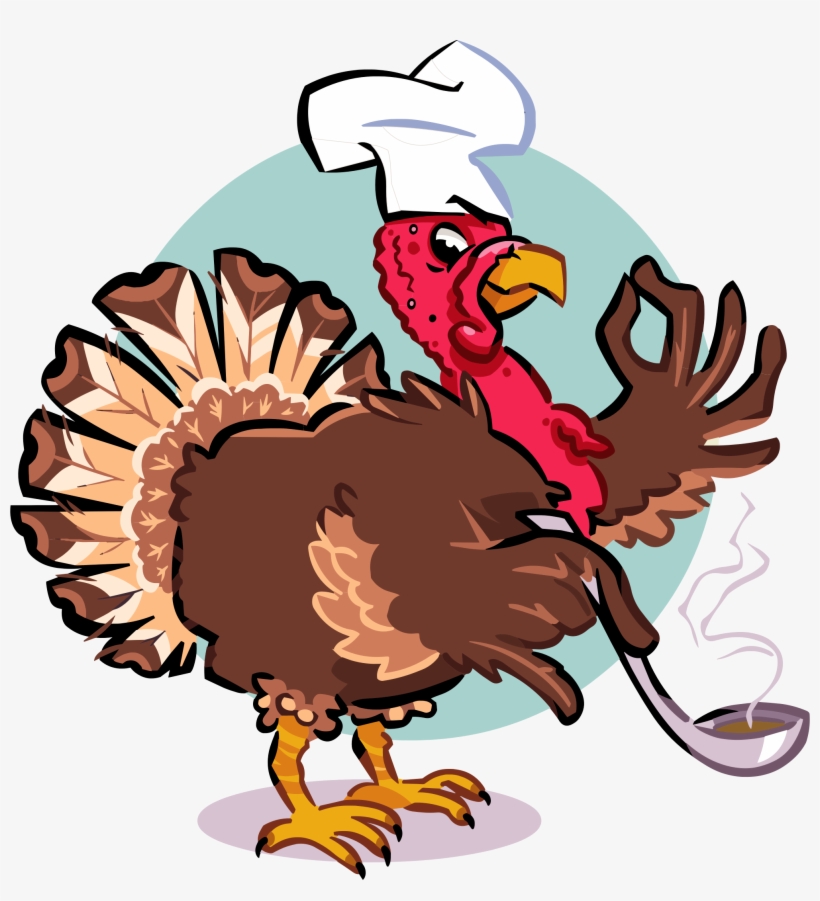 Turkey Chef Banner Free Stock - Turkey Png, transparent png