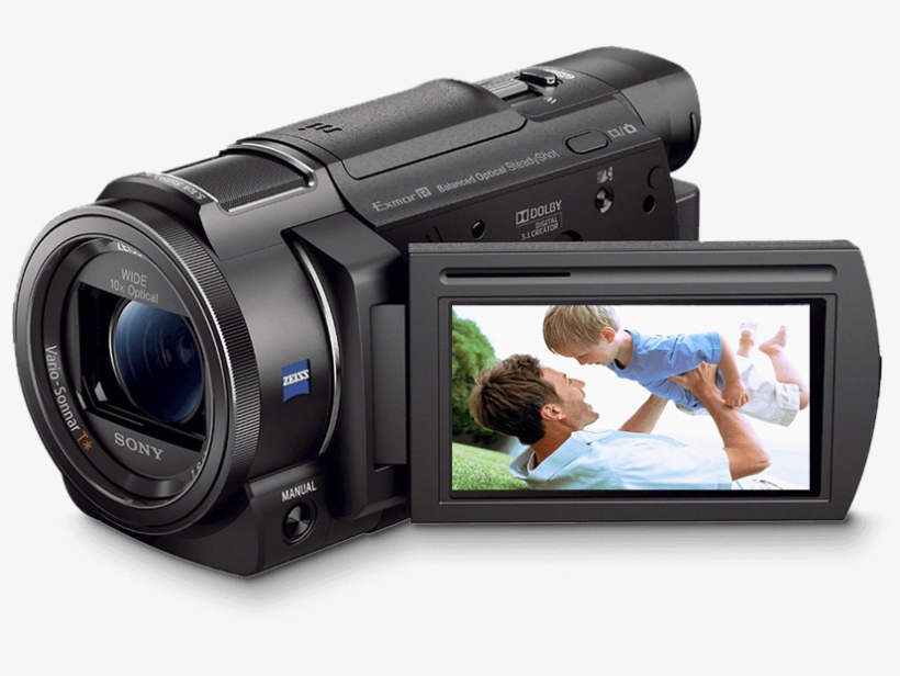 Camcorder - Sony Fdr Ax33b, Video Camera Fdrax33b.cen, transparent png