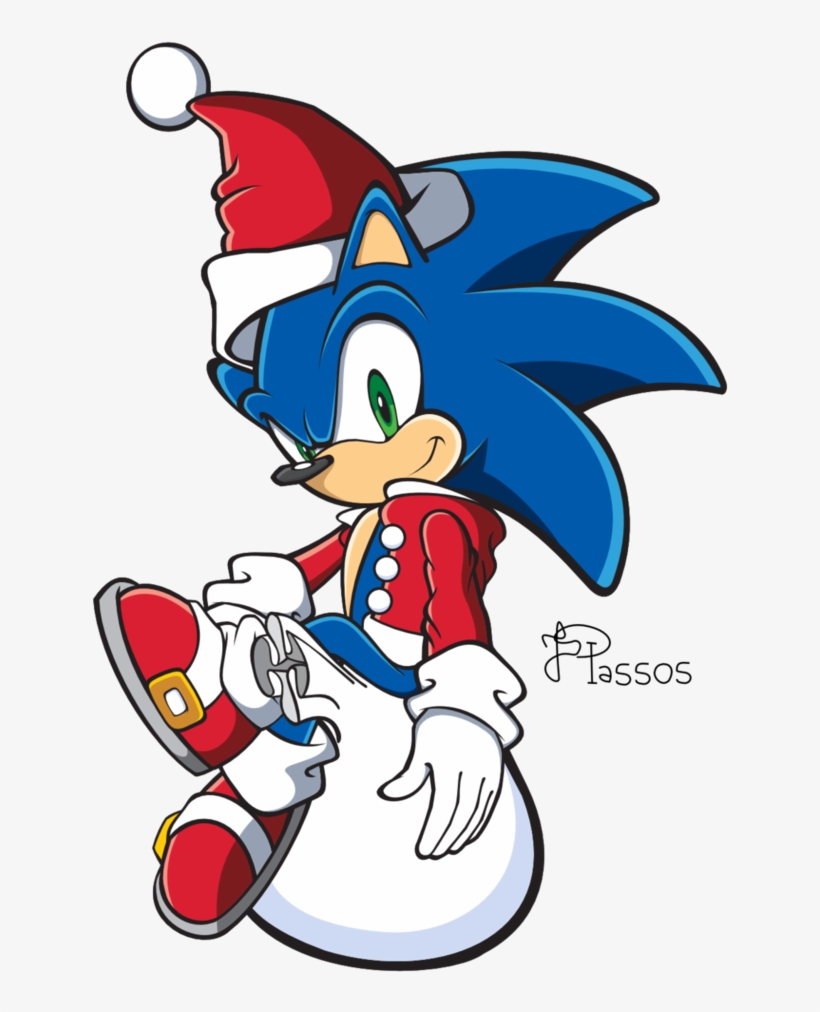 Clip Freeuse Download The Hedgehog Christmas Team Style - Sonic The Hedgehog, transparent png