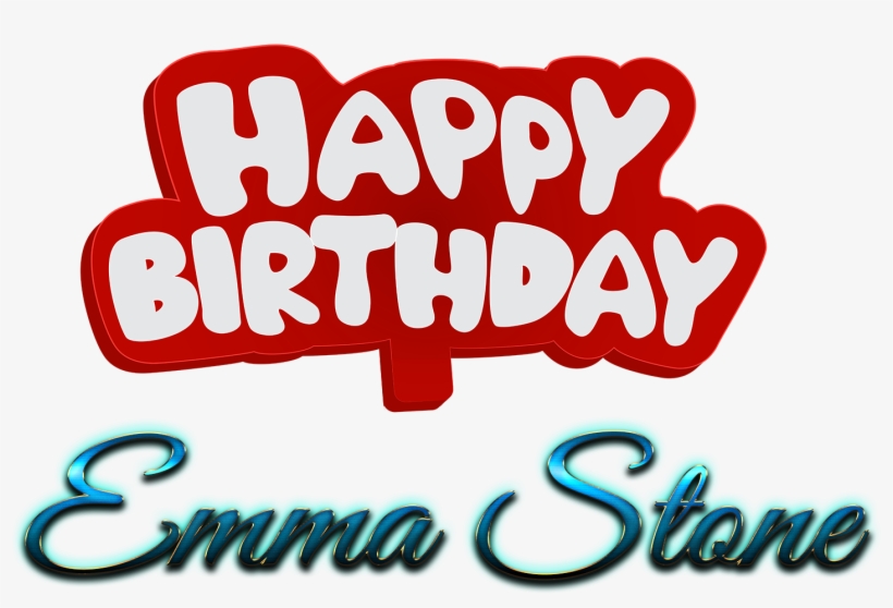 Emma Stone Happy Birthday Name Png - Calligraphy, transparent png