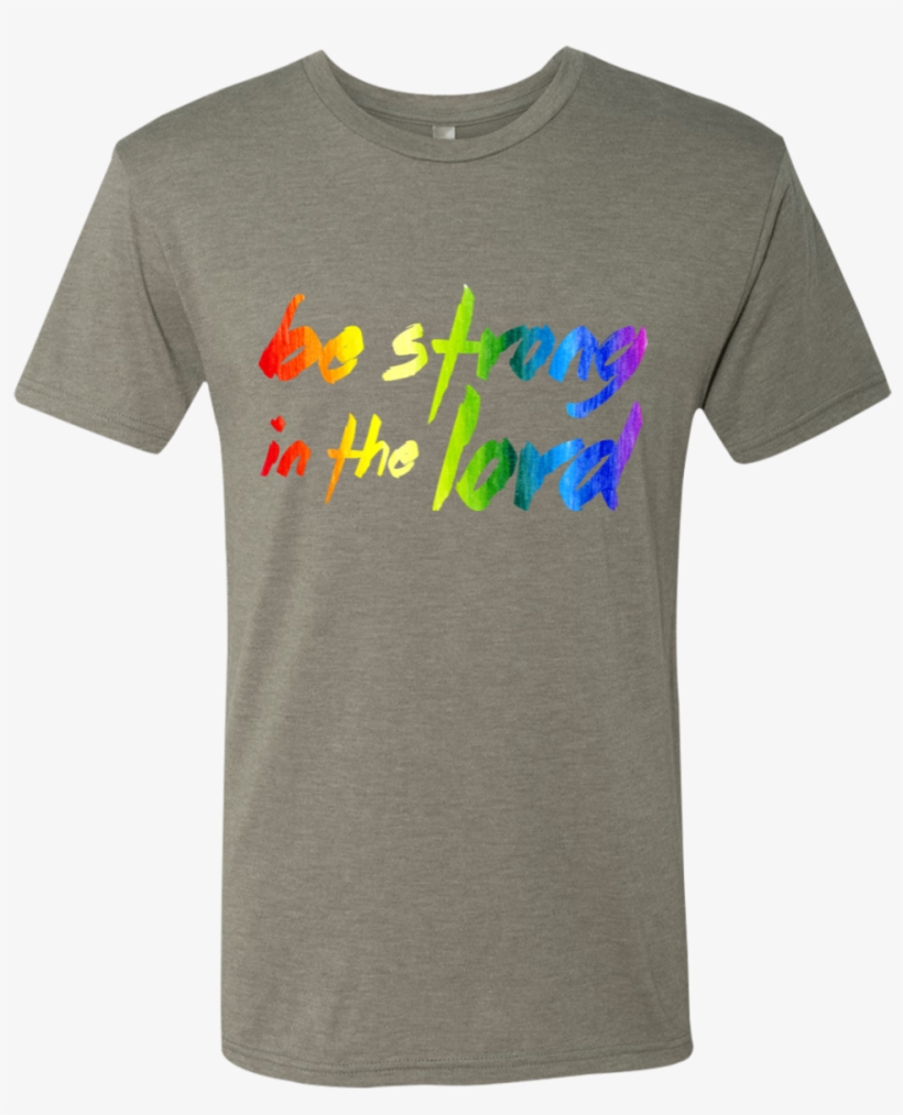 Be Strong In The Lord Rainbow Watercolor Christian - T-shirt, transparent png