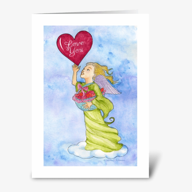 Valentine Cupid For Husband Greeting Card - Heart, transparent png