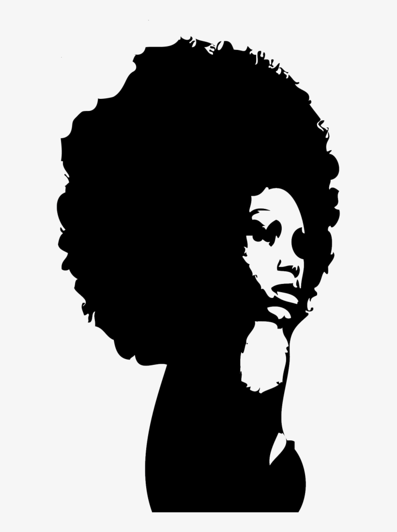 Afro Png Transparent Clipart Black And White Stock Black Woman