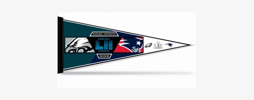 2018 Nfl Super Bowl 52 Lii Dueling Pennant - Philadelphia Eagles, transparent png
