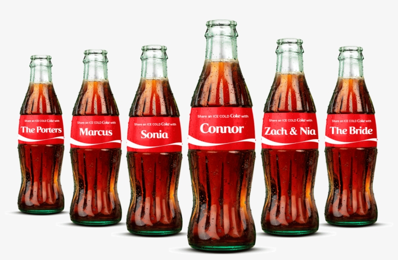 Share A Coke, 6 Pack Of 8 Fl Oz - Coca Cola Bottle Png, transparent png