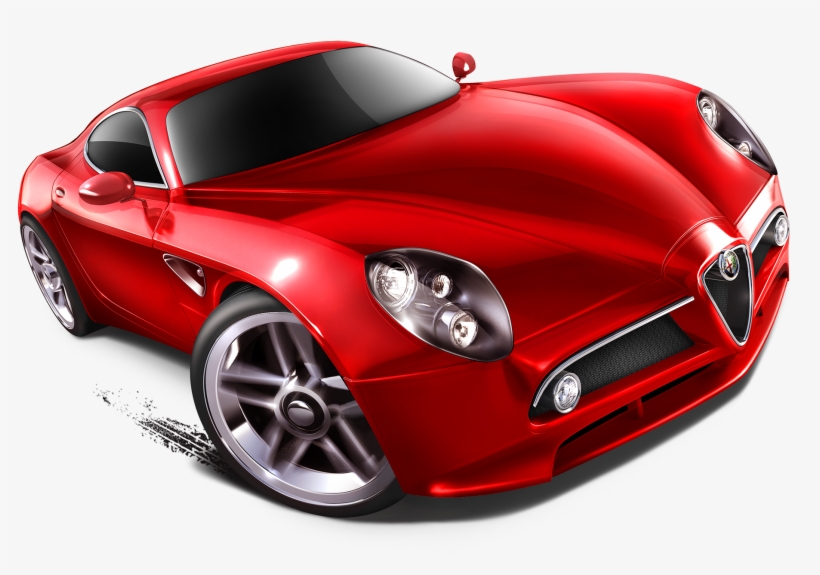 Drawn Lamborghini Hot Wheel - Red Hot Wheel Car, transparent png