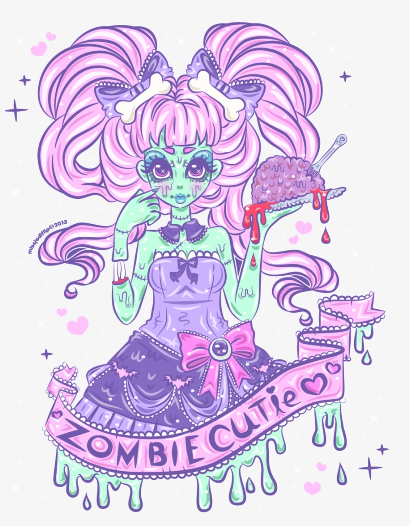 Zombie Cutie By Missjediflip - Zombie Cutie, transparent png