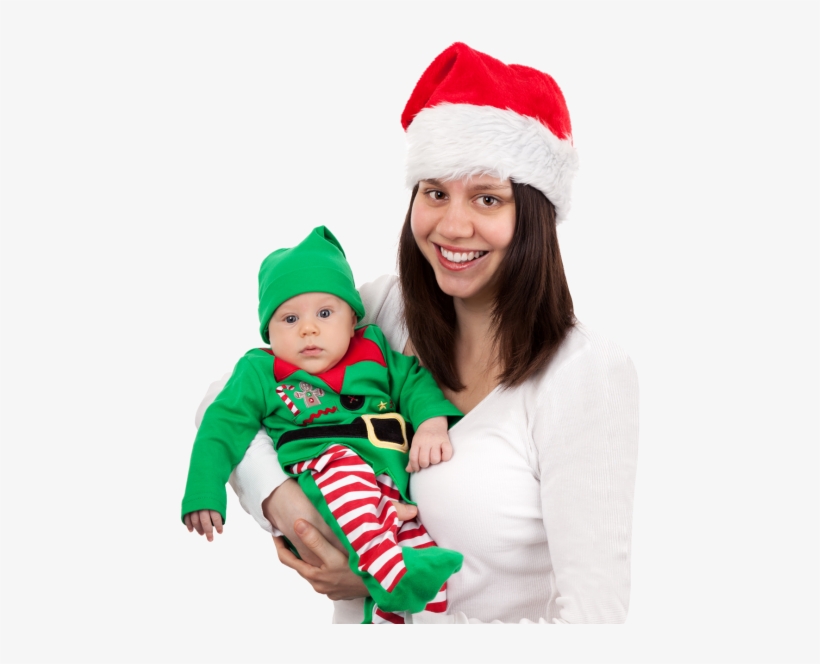 Download Mom And Baby In Christmas Png Image - Christmas Day, transparent png