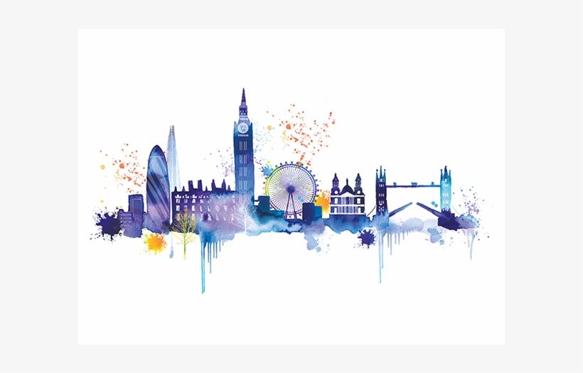 London Skyline Canvas Print - London Skyline Art, transparent png