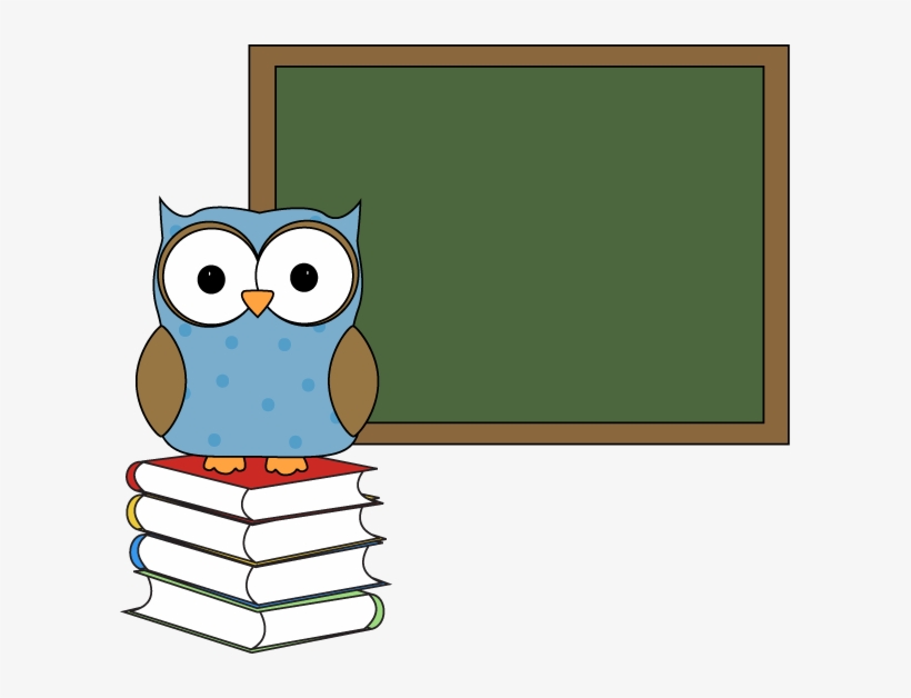 Book Clipart Chalkboard - Owl Teacher Clipart, transparent png