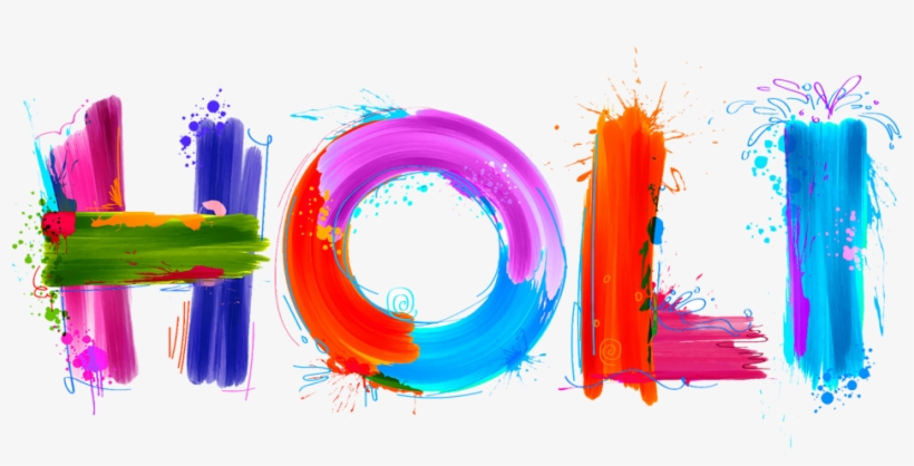 Holi Png Free Download - Happy Holi Word Png, transparent png