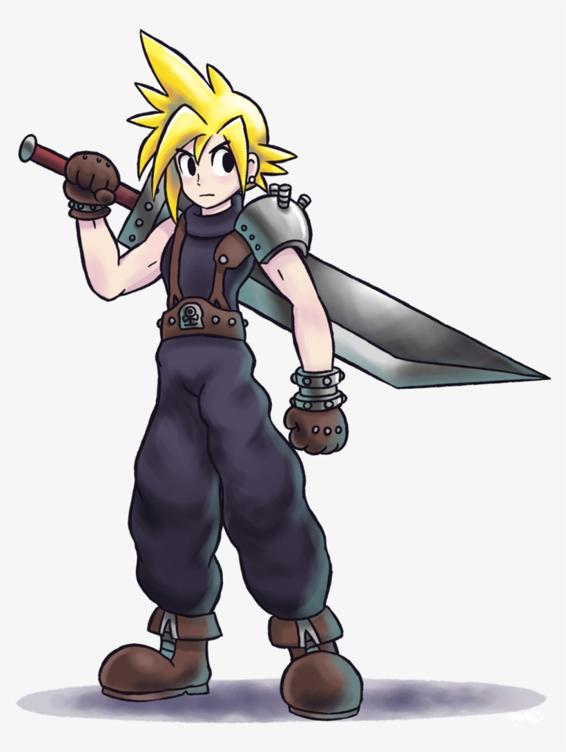 Cloud Strife Png Image Background - Mario Luigi Rpg Style, transparent png