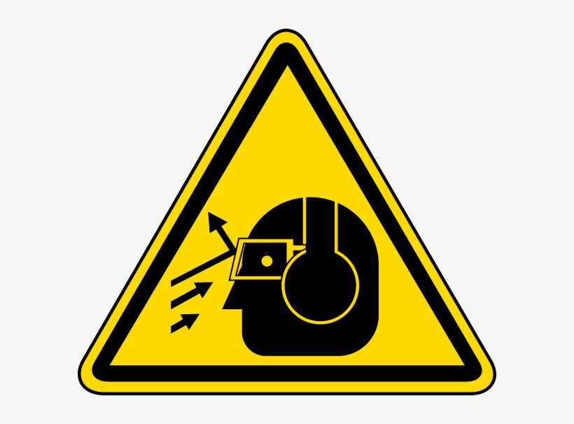 Flying Debris / Loud Noise Warning Label - Hand Crush Safety Sign, transparent png