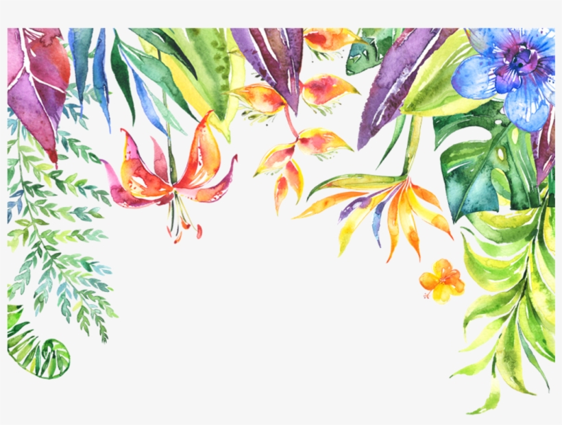 Tropical Flower Border Png Svg Stock - Iphone Walpapers Bible Verses, transparent png