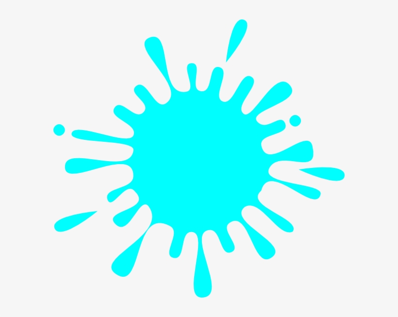 Light Blue Splash Ink Clip Art At Clker - Green Paint Splash, transparent png