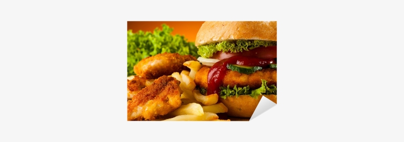 Big Hamburger, Chicken Nuggets And French Fries Sticker - Stuffed Burger Press Hamburger Grill Bbq Patty Maker, transparent png