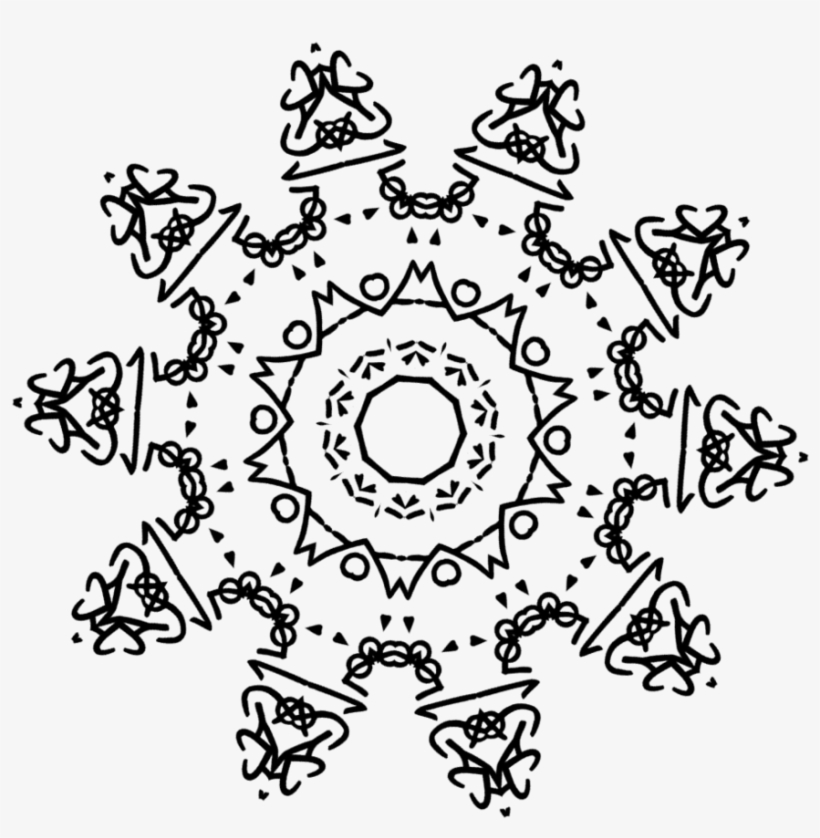 Dscript Glyph Snowflake Free Alpha Transparent Pic - Circle, transparent png