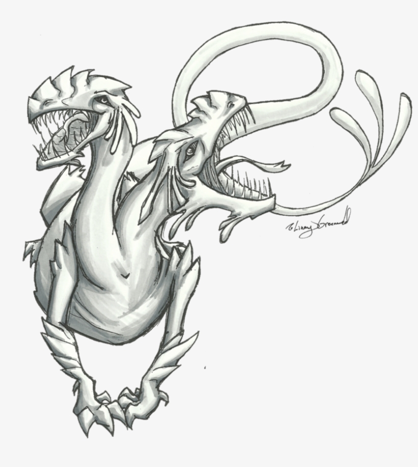 Monster Greyscale By Aquabluejay On Deviantart - Drawing, transparent png