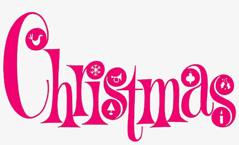Merry Christmas Clipart Pink, transparent png