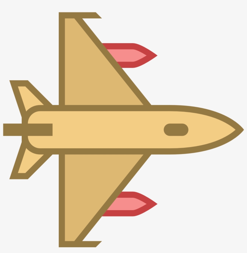 Jet Fighter Clipart Icon - Jet Birds Eye View, transparent png