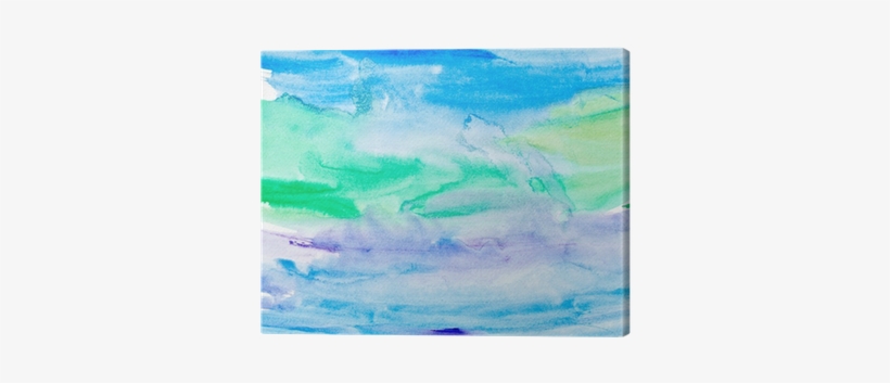 Color Strokes Watercolor Painting Art Canvas Print - Watercolor Painting, transparent png