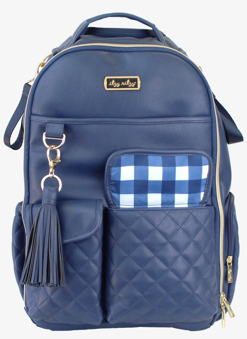 Itzy Ritzy Boss Diaper Backpack In Navy Gingham - Itzy Ritzy Boss Backpack Diaper Bag, transparent png
