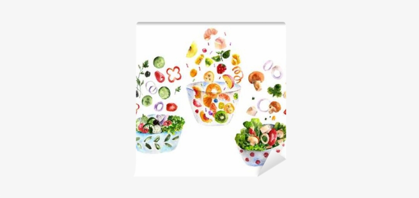 Isolated Set With Salad - Illustration, transparent png