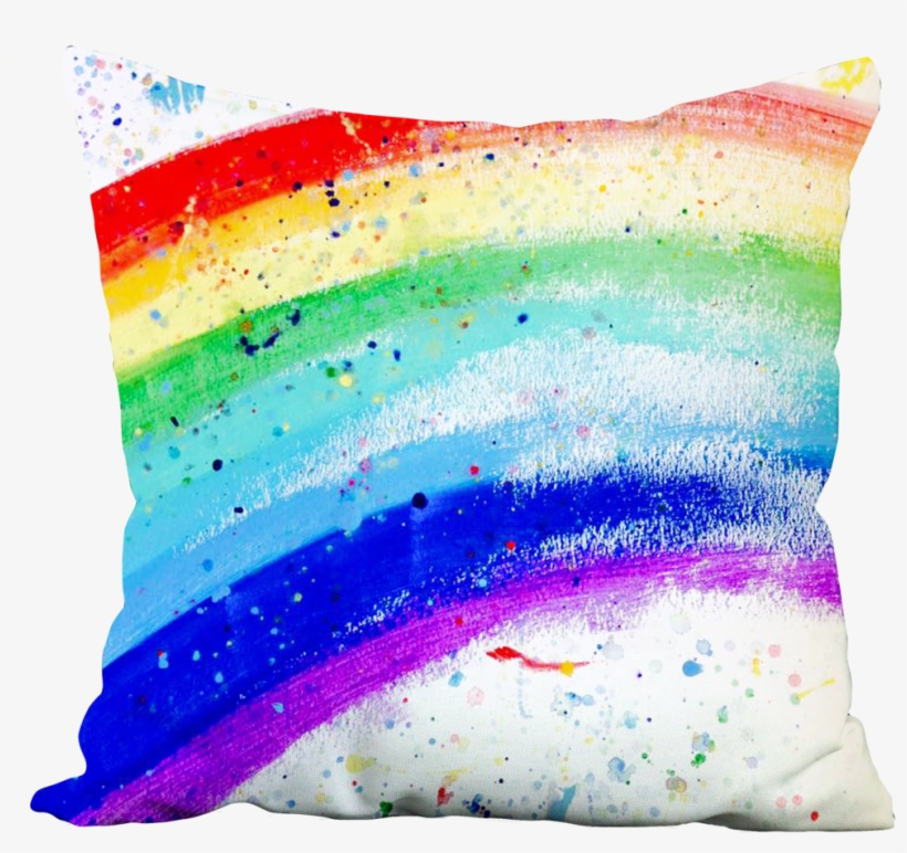 Bright Rainbow Pillow - Throw Pillow, transparent png