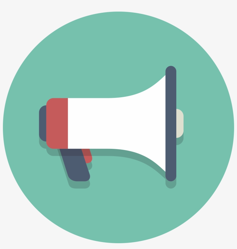 Open - Megaphone Icon Circle, transparent png