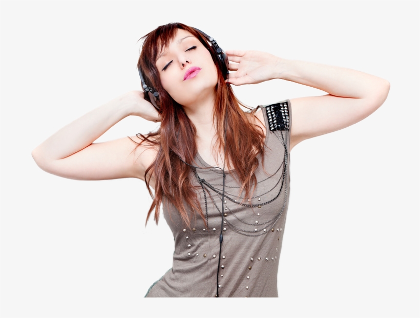 Girl Music Png - Music, transparent png