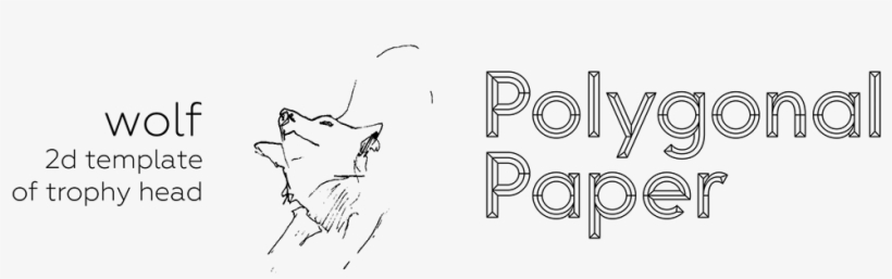 Free 2d Template Of Wolf's Head - Sketch, transparent png