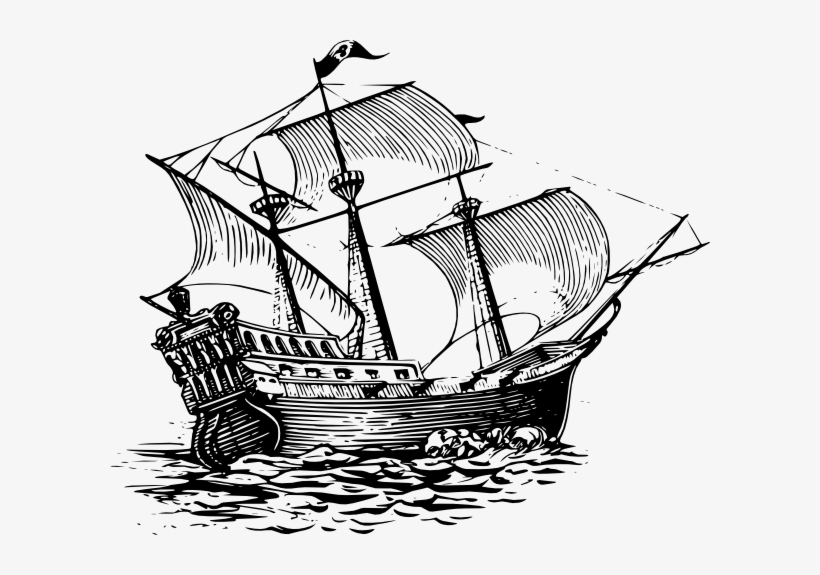 Image Royalty Free Library Galleon Sail Clip Art At - Sail Ship Clip Art, transparent png