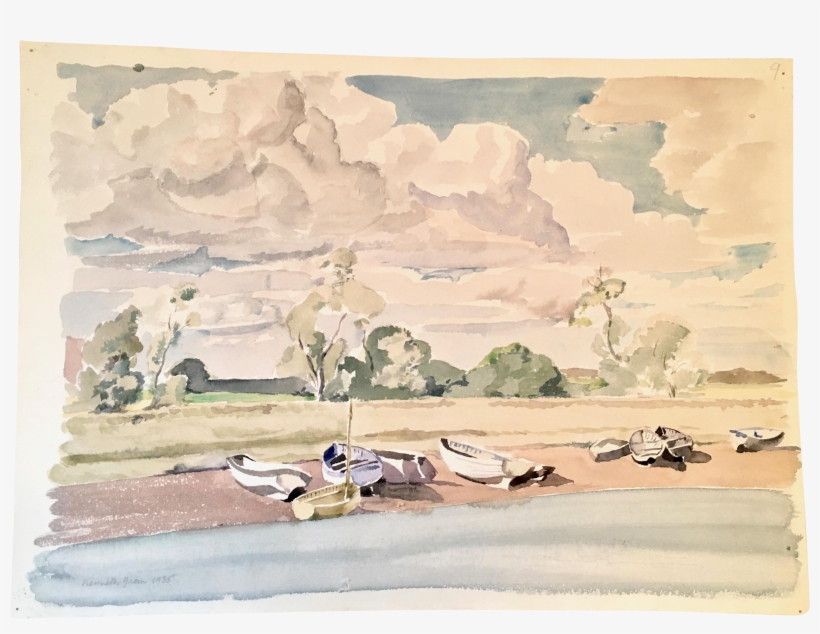 Original Nautical Watercolor Painting On Chairish - Watercolor Painting, transparent png