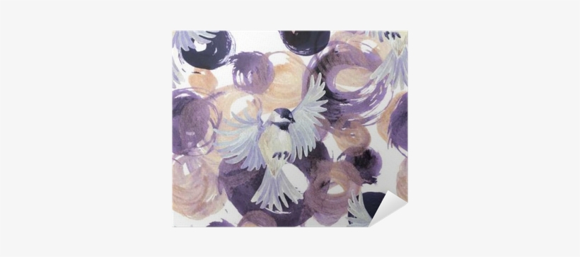 Abstract Watercolor Golden And Purple Circles With - Watercolor Painting, transparent png
