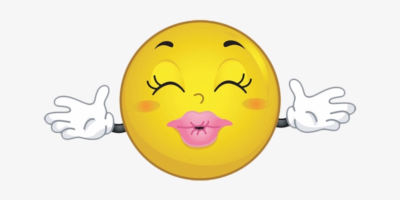Graphic Royalty Free Library Kiss Emoticon Hug Clip - Smiley Face Hugs And Kisses, transparent png