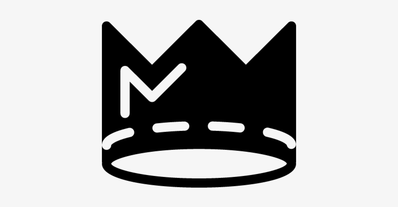 Crown Silhouette With White Line Details Vector - Png Coroa Branca, transparent png