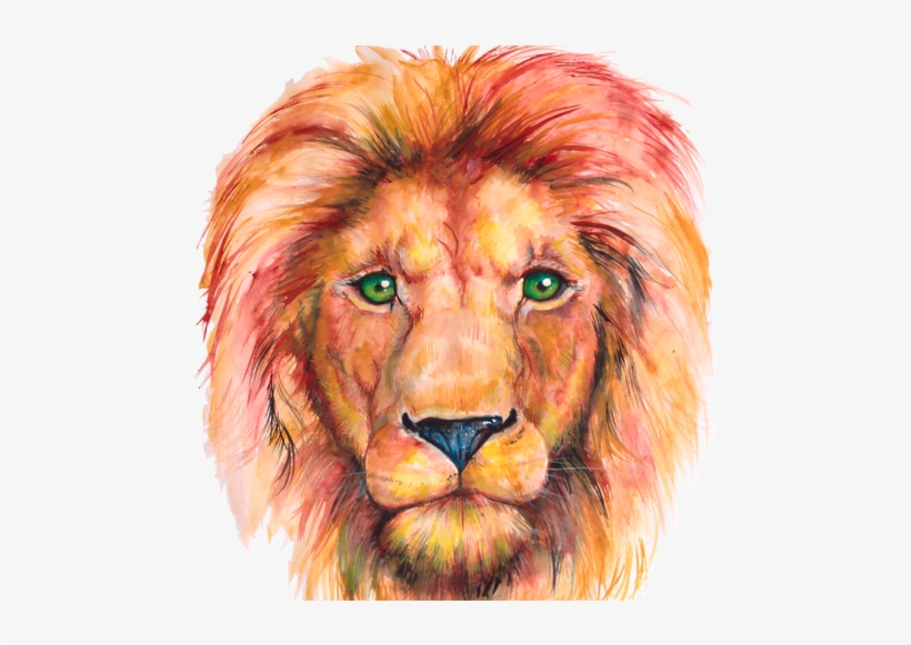 Original Watercolor Aslan - Masai Lion, transparent png