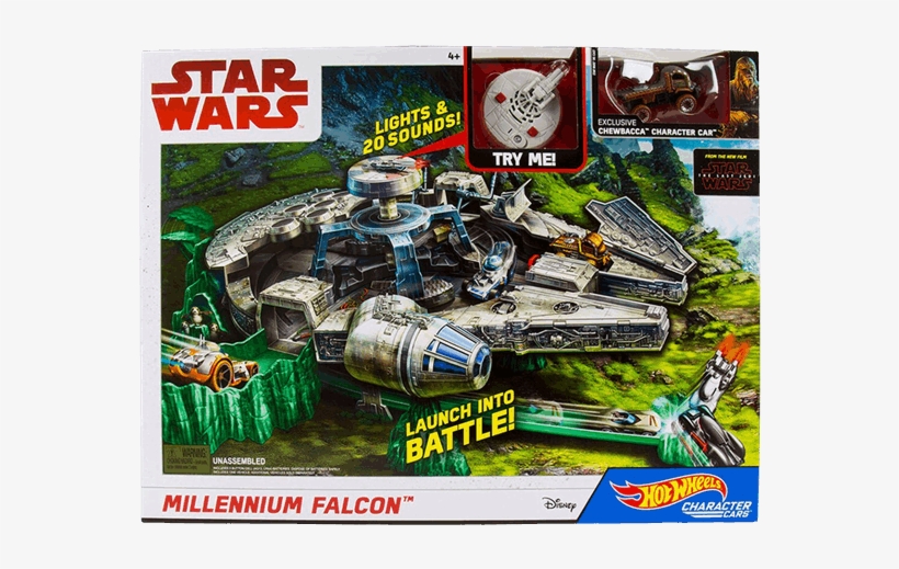 Hot Wheels Star Wars Millennium Falcon Playset, transparent png