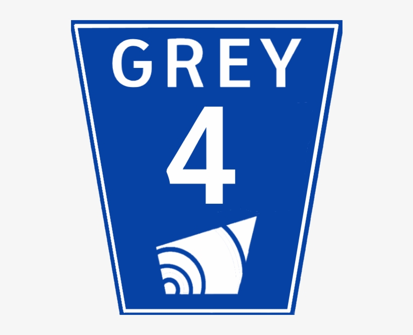 Grey Road 4 Sign - Sign, transparent png