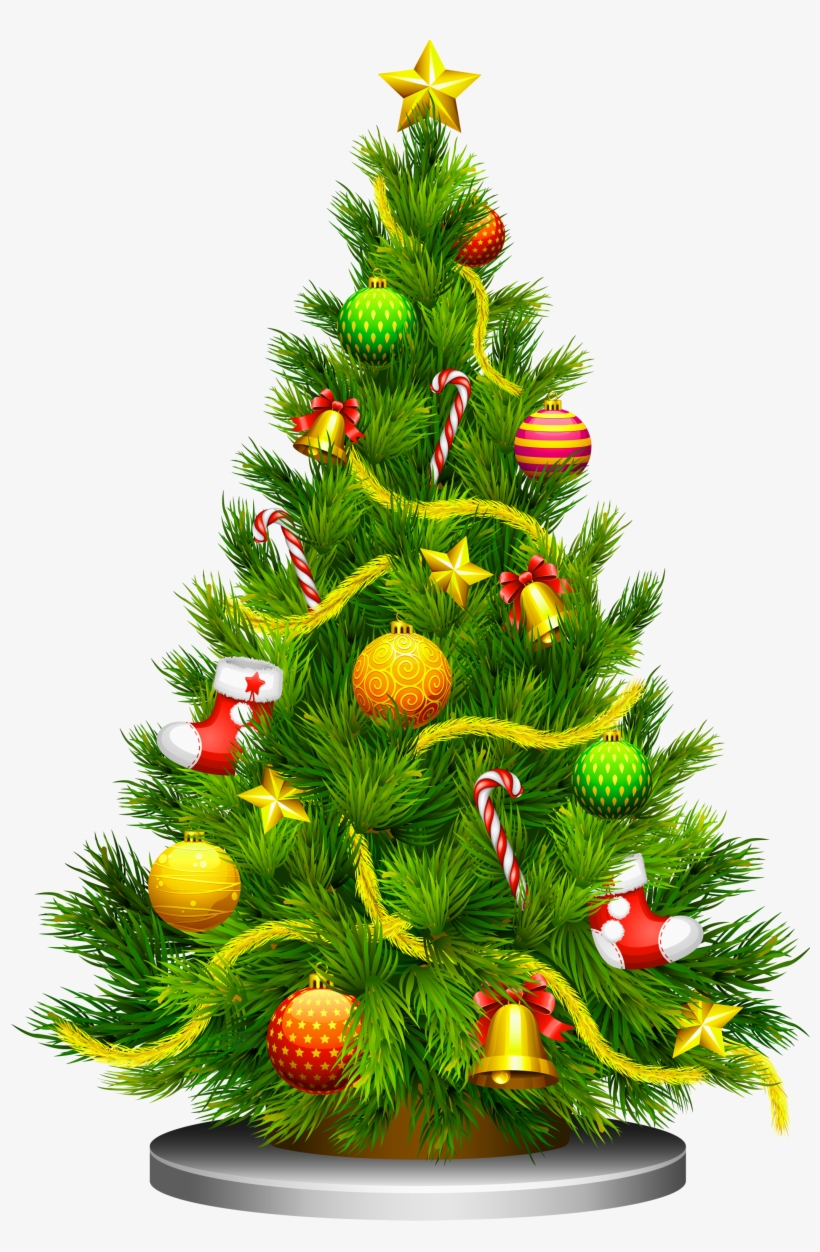 Christmas Tree Png - Decorated Christmas Trees Illustrations, transparent png