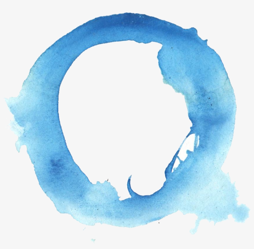 Free Download - Blue Watercolor Circle Png, transparent png
