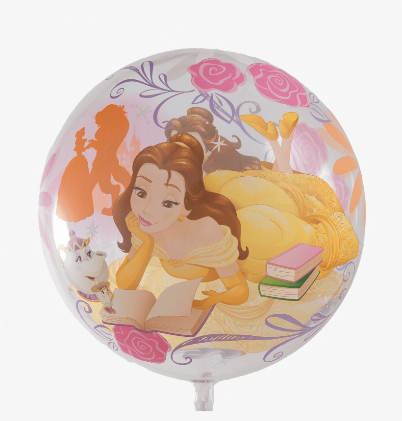 Disney Princess Belle Balloon - 22" Single Bubble Disney Princess Belle - Mylar Balloons, transparent png