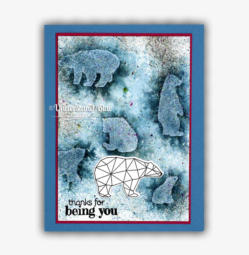 Atmospheric Watercolor Bears By Hero Arts & Understand - Poster, transparent png