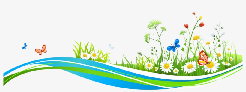 Transparent Decoration With Flowers And Butterflies - Flower And Butterfly Graphic, transparent png